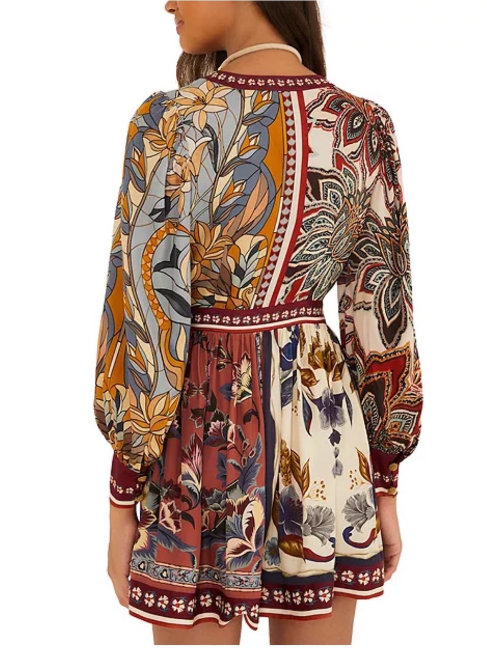 NWT! FARM Rio Stained Glass Wrap Mini Dress - Picture 2 of 8